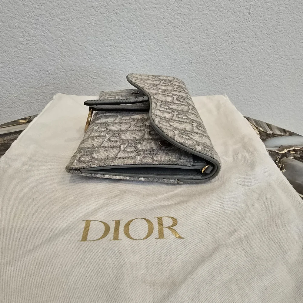 Dior Gray Saddle Crossbody Bag - Picture 6 of 13